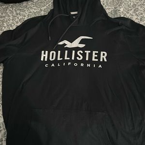 Black and white Hollister hoodie